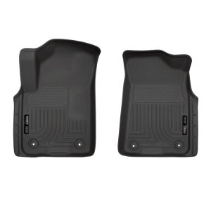 Infiniti QX80 Floor Mats - Front - Husky Liners - X-act Contour Series - Black - `19-`21
